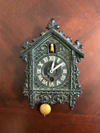 Vintage Lux Cuckoo Clock - Does Not Come With Key To Wind.