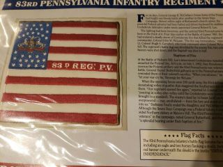 83rd Pennsylvania Infantry Regiment Battle Flags Of The Civil War Patch