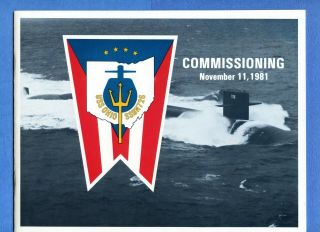 Submarine Uss Ohio Ssbn 726 Commissioning Navy Ceremony Program