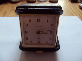 Vintage Bucherer Traveling Alarm Clock