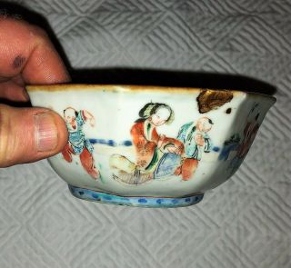 Fine 18th / 19thc Chinese Porcelain Bowl Famille Rose Marked