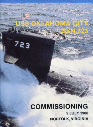 Submarine Uss Oklahoma City Ssn 723 Commissioning Navy Ceremony Program