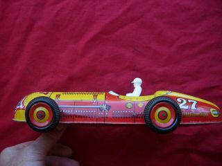 Louis Marx MAR Tin Wind Up Toy Racing Race Racer Car Boat Tail LARGE BIG 5