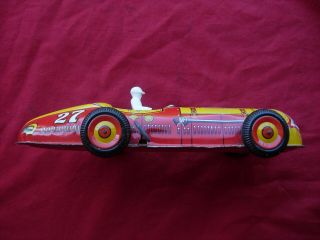Louis Marx MAR Tin Wind Up Toy Racing Race Racer Car Boat Tail LARGE BIG 6