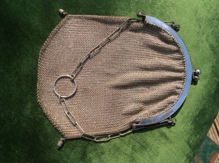 Antique Flapper Mesh Chain Evening Bag/purse Art Dec