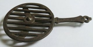 Toy Rotating Fireplace Grill/broiler Cast Iron Old Vtg Antique