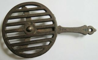 Toy Rotating Fireplace Grill/Broiler Cast Iron Old Vtg Antique 2