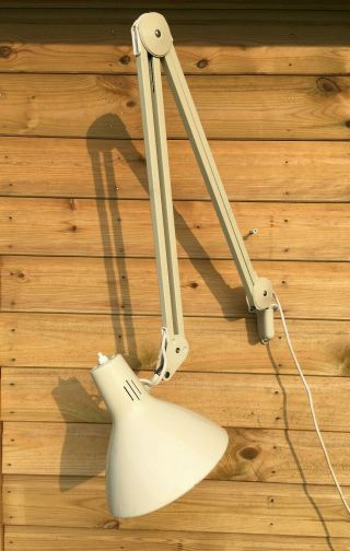 Vintage LUXO Thousand One Lamp Industrial Anglepoise Wall Mount Work Bench Light 3