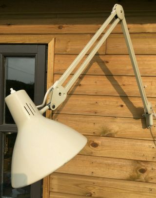 Vintage LUXO Thousand One Lamp Industrial Anglepoise Wall Mount Work Bench Light 5