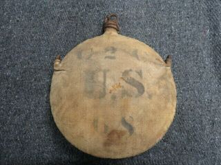 Indian Wars - Spanish American War Us Army Model 1878 Canteen - Many Markings