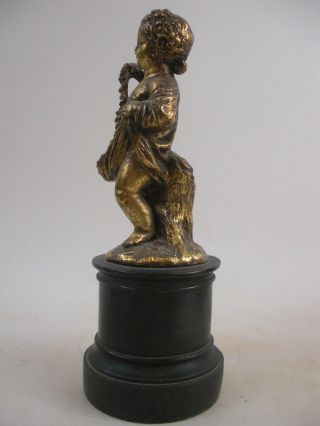 1of2 Borghese Putti Cherub Gilded Statue Figurine French Grand Tour Style 4