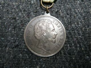 PRE WWI IMPERIAL GERMAN BAVARIAN KING LUDWIG II COMMEMORATIVE MEDAL 1845 - 1886 2