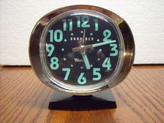Vintage Westclox Baby Ben Alarm Clock Wind Up - Numbers Glow In Dark