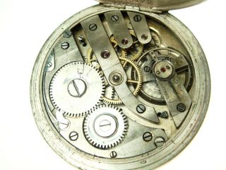 Old Antique SWISS Made PERRET & FILS BRENETS Pocket Watch 84 SILVER 875 Nr 4009 10