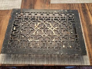 Antique Cast Iron Heat Floor Vent/ Register,  Ornate,  Great Design