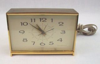 General Electric Vintage Square Plug In Clock Made In Usa Great