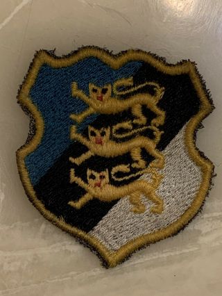 Ww2 Estonian " Elite Guard " Uniform Sleeve Patch= " Rare & "