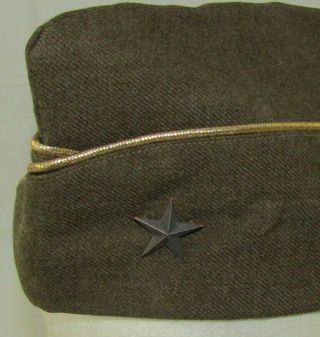 Rare WW2 U.  S.  Major General ' s Wool Overseas/Garrison Cap - 13th Armored Division 4