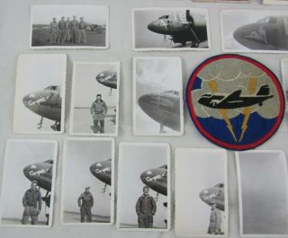 Named WW2 77th Troop Transport Squadron Patch/Photographs Grouping - D - Day 4