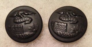 Indian Wars - Span.  Am,  2 U.  S.  Army Engineer Coat Buttons,  Bannermanns