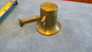 SMALL BRASS 2 HANDLE APOTHECARY MORTAR AND PESTLE 4
