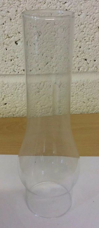 Clear Glass Chimney For Vintage Oil Lamp 9.  5 " Tall Light Shade