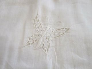 c.  1910 Antique French Baby Pillow Slip & Lacey Crib Cover 3