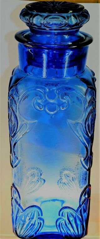 Antique Bottle Unique Rare Cobalt Blue Melbourne Victoria Chemist Jar 1900 