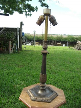 Antique Miller Slag Glass Lamp Base