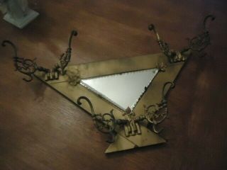 Entry way Victorian hat or coat rack with mirror. 2
