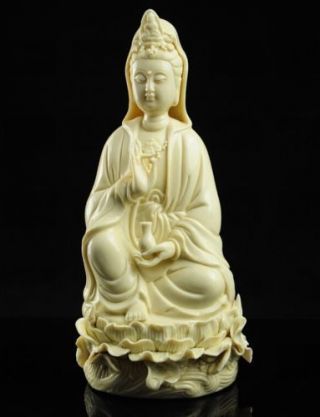 Chinese Dehua White Porcelain Statue Of Goddess.  Guanyin Bodhisattva D01
