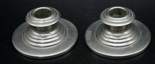 Pair Chase Usa Art Deco Chrome Candle Holders Candle Sticks