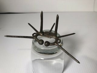 Vintage Calf Weaner Spikes Nose Ring Primitive Spiked Weaning