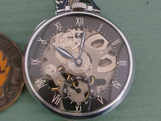 GIRARD - PERREGAUX SHELL OIL POCKET WATCH WITH SHELL FOB 2