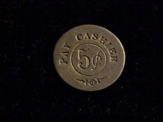 Fort D.  A.  Russell,  Wy Pay Cashier 5c Unl Wyoming Territory Military Token