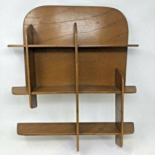 Mid Century Modern Wooden Wall Shelf Vintage Mcm Atomic Retro Small Knick Knack