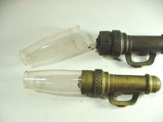 2 Antique Brass Railroad Car Lanterns Sconces Candle Holder Lamps 1900 4