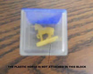 28 VTG 1960s Clear Plastic Lucite Baby Blocks Rattles w/Animals Inside RARE 5