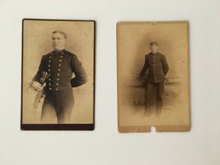 2 Cabinet Cards U.  S.  Naval Academy Samuel J.  Aiken From Tennessee Class Of 1888