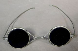 Antique 19th Century Figure 8 Cobalt Blue Sun Glasses Spectacles Kiln Steam Punk