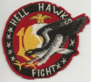 Rare Usmc Vmf - 213 Hell Hawks Fight 5 Inch Sq Patch In Millsteins Book Pg - 45