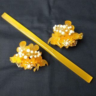 【kanzashi】japanese Vintage Kanzashi,  Kimono Style,  Made In Japan.  (k - 023)