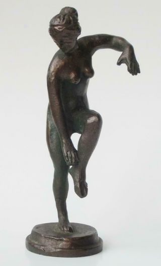 VTG Art Deco Nude Lady Figure Statue Sculpture 5½ 