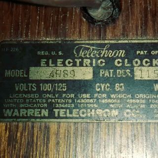 Vintage Electric TELECHRON Ship ' s Wheel Desk Mantel Clock Model 4H89 2