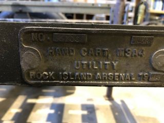 1943 Rock Island Arsenal M3A4 WW11 Hand Cart 10