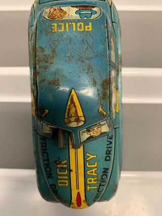 Vintage Marx Friction Powered Dick Tracy Squad/riot Car - 6