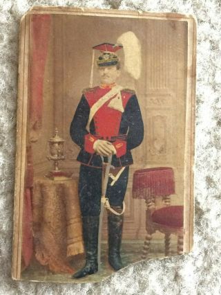 Cdv Prussian Possible Garde Uhlan Regt 2 Cavalry Trooper Nicely Colored Berlin