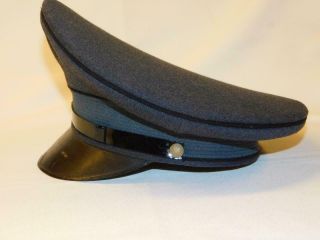 Vintage 1967 Bamberger Mutzen Indust German Military Uniform Hat Gray Wool Sz 54