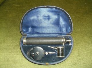 0fine Early 20th Century Cased Set Of Opticians Ophthalmoscope Eye Instruments