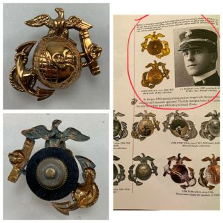 Usmc Marine 1892 Enlisted “thick Shell” Cover Hat Dress Ega - Finest